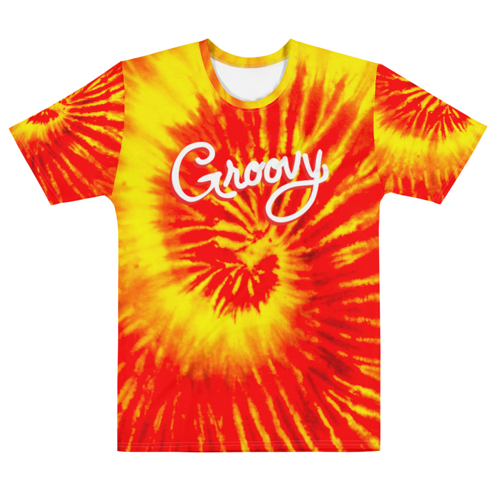 Orange Tie-Dye Men's T-shirt