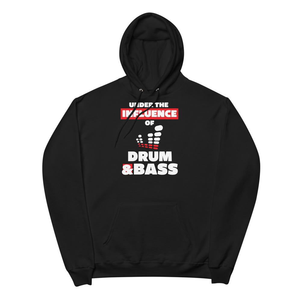 Under the Influence of Drum & Bass Dark fleece hoodie