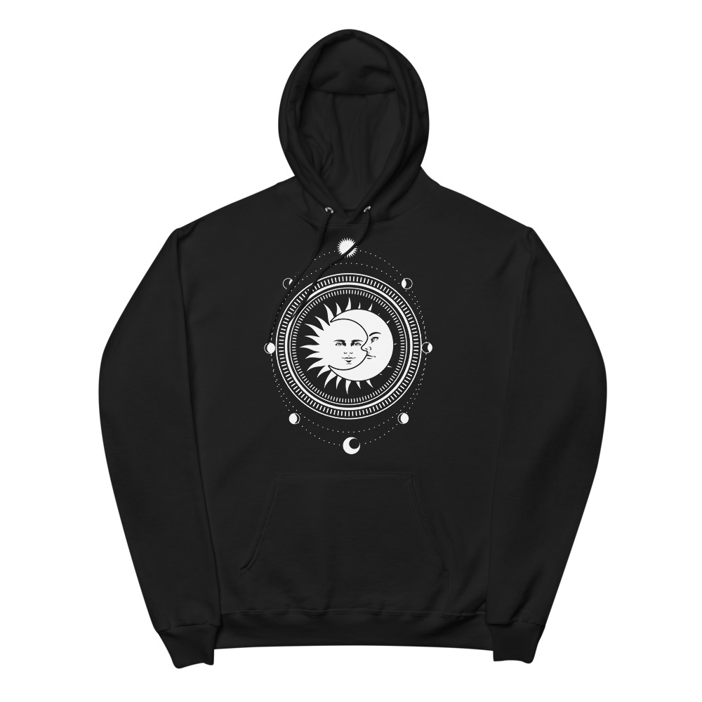 Sun and Moon fleece hoodie