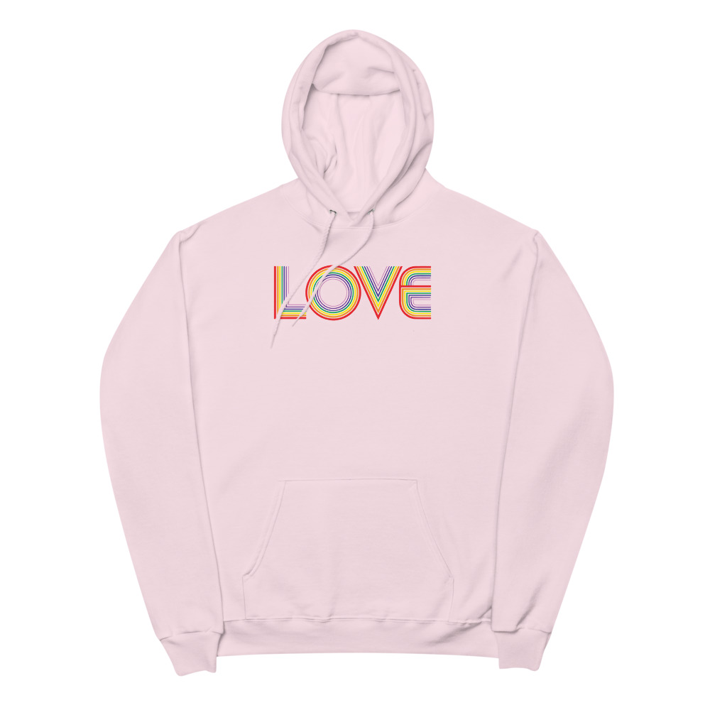 Love Rainbow fleece hoodie