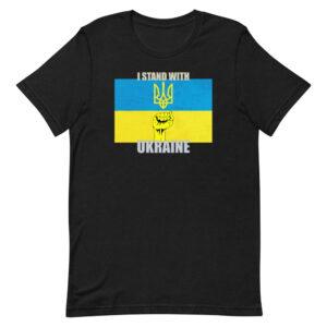 I Stand With Ukraine, Flag, Coat of Arms, Fist, Unity, Solidarity, peace for Ukraine Short-Sleeve T-Shirt