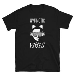 Hypnotic Vibes EDM Girl DJ with Cat Ears and Headphones Short-Sleeve T-Shirt